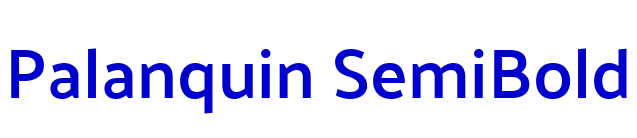 Palanquin SemiBold шрифт